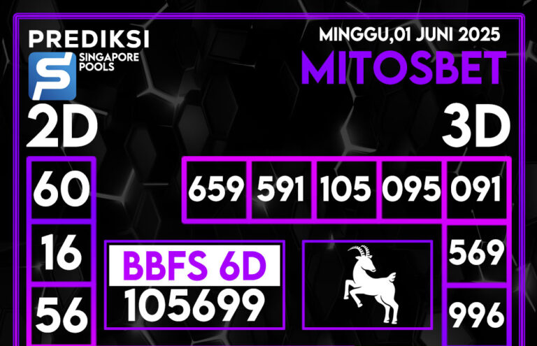 Prediksi SGP4D Hari Ini 01 juni 2025