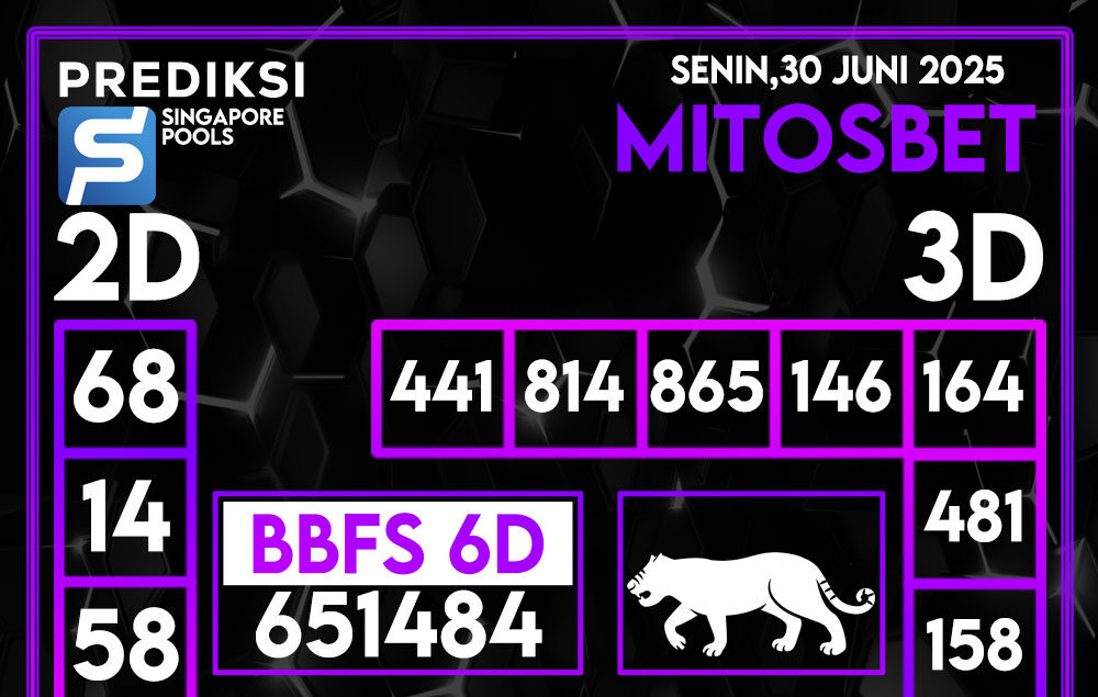 Prediksi SGP4D Hari Ini 30 Juni 2025