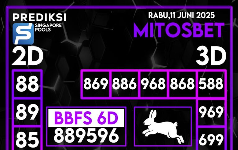 Prediksi SGP4D Hari Ini 11 Juni 2025