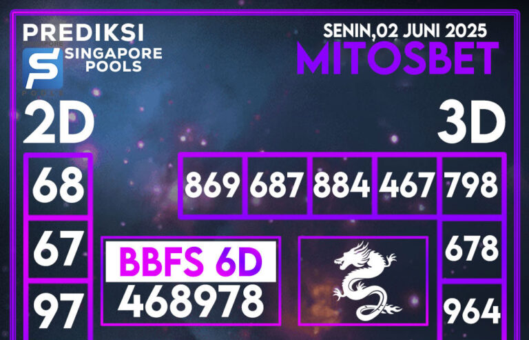 Prediksi SGP4D Hari Ini 02 Juni 2025