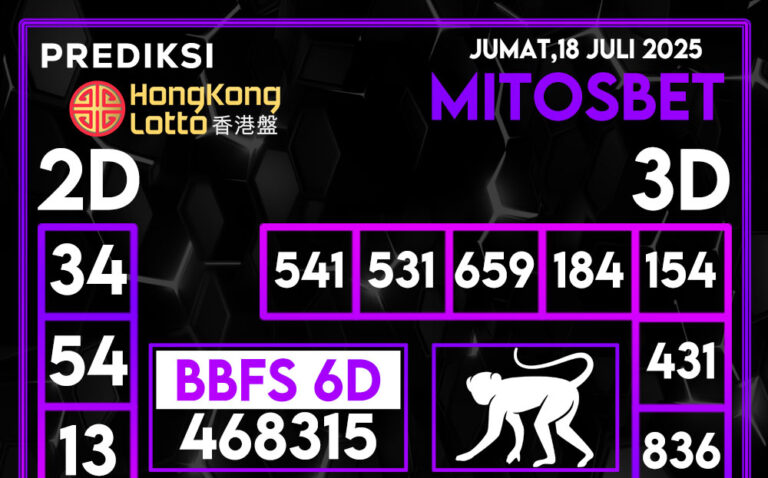 Prediksi HK Hari Ini 18 Juli 2025