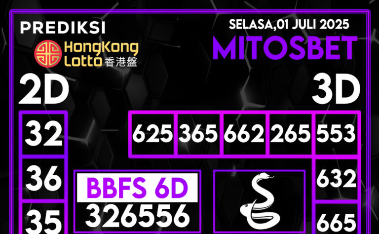 Prediksi HK Hari Ini 01 Juli 2025