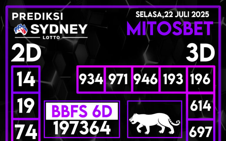 Prediksi SDY Hari Ini 22 Juli 2025