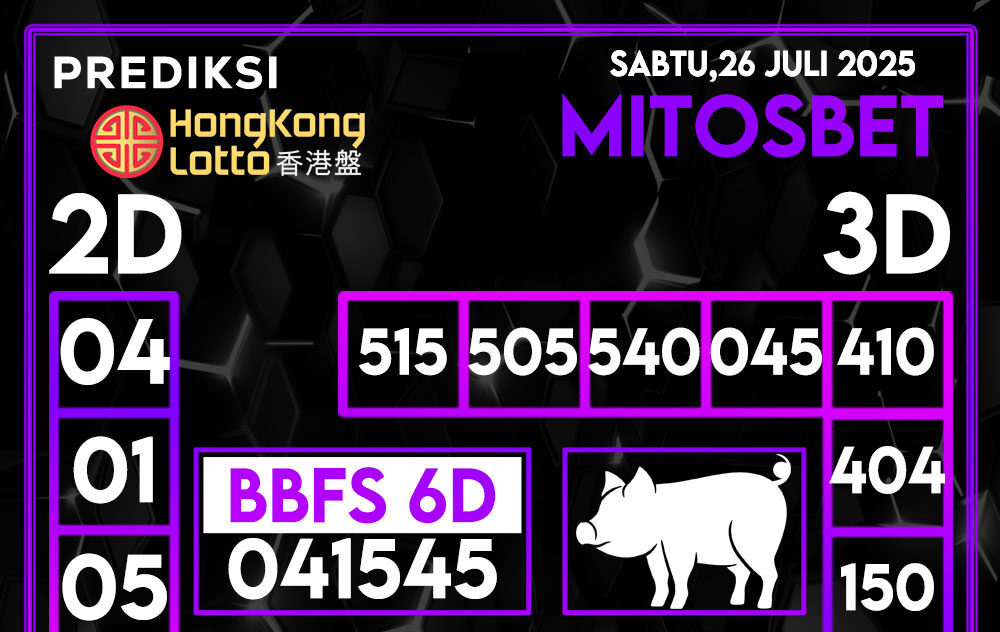 Prediksi HK Hari Ini 26 Juli 2025