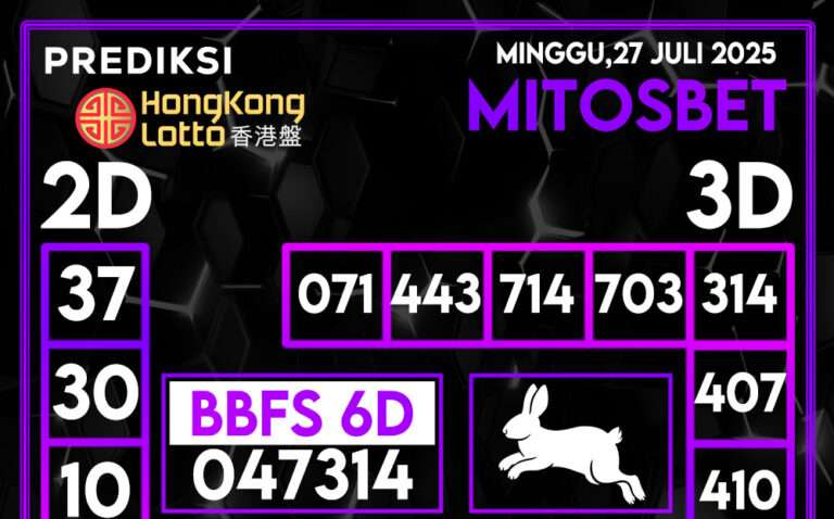 Prediksi HK Hari Ini 27 Juli 2025