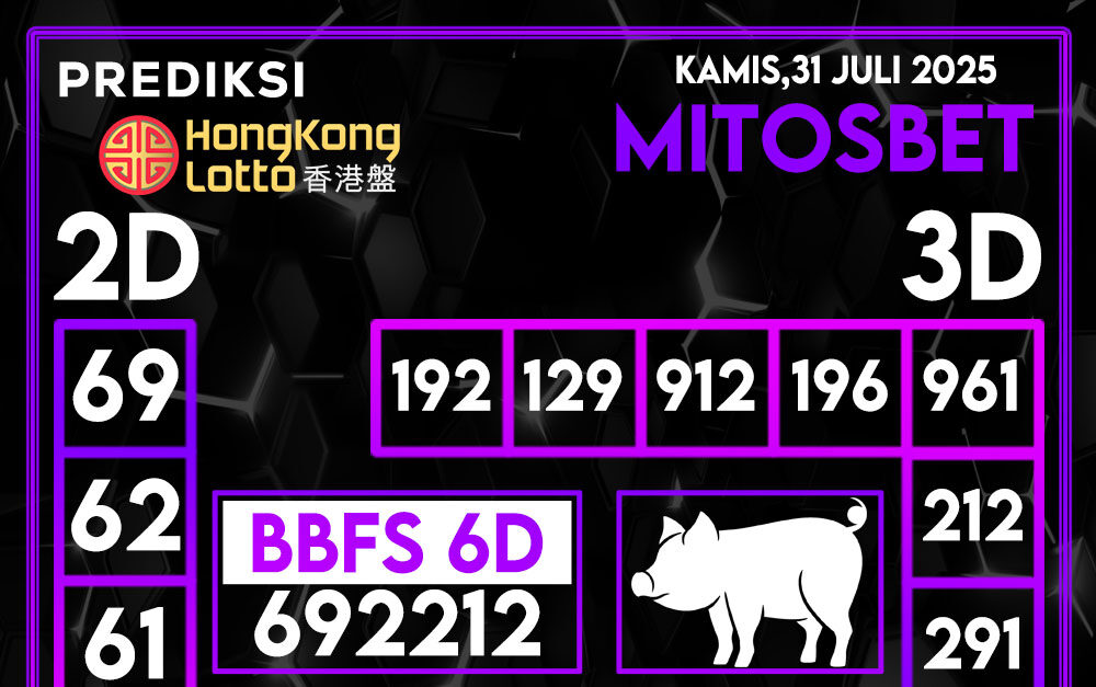 Prediksi HK Hari Ini 31 Juli 2025