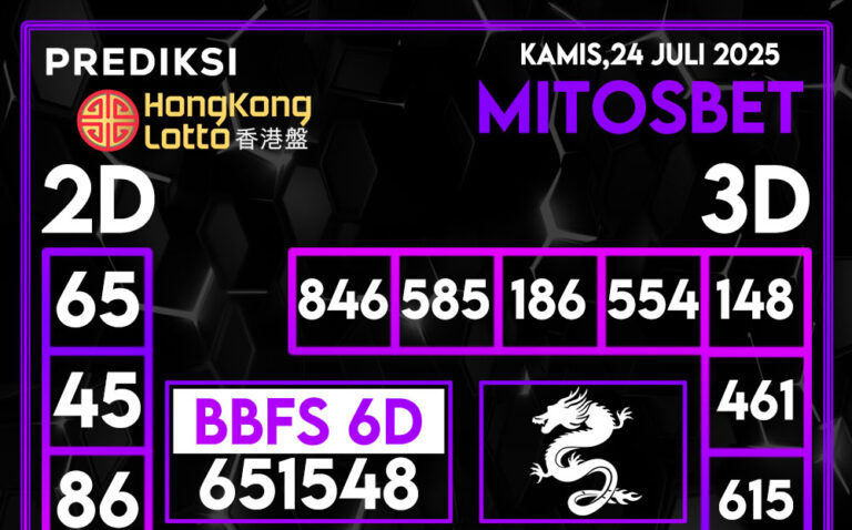 Prediksi HK Hari Ini 24 Juli 2025