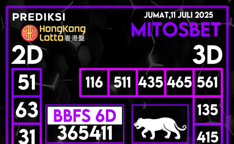 Prediksi HK Hari Ini 11 Juli 2025