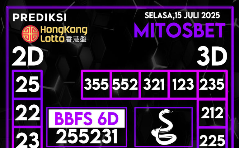 Prediksi HK Hari Ini 15 Juli 2025